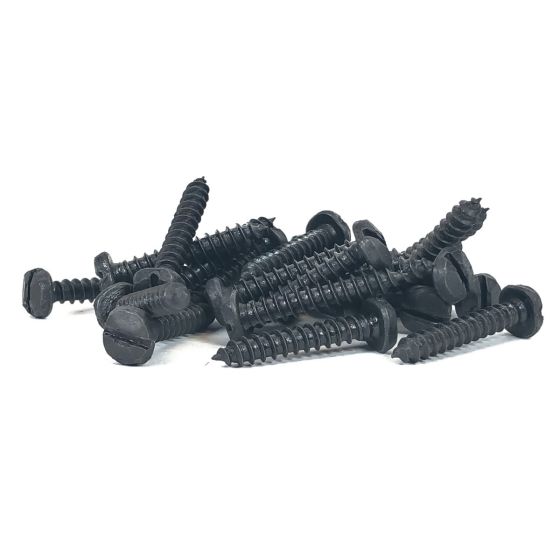 Black 1" x 8 Slotted Pyramid Head Wood Screw