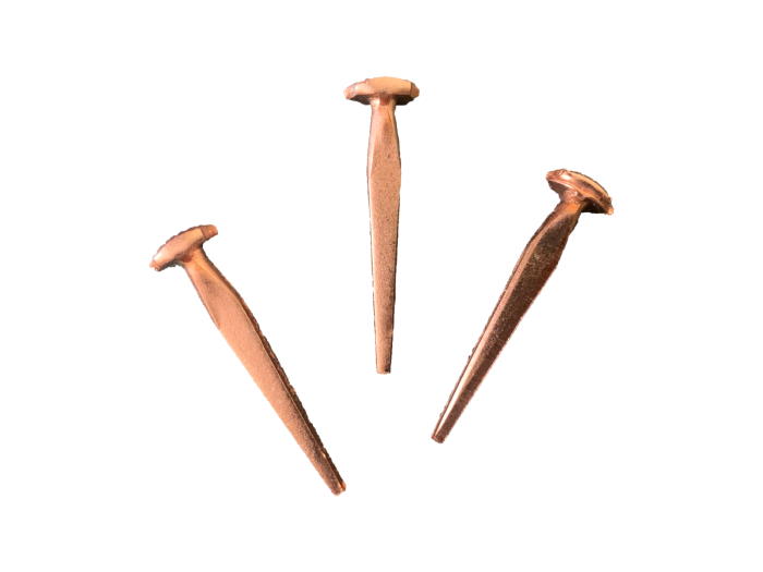 Square Cut Boat Nail, Copper Plated, 3-Pack